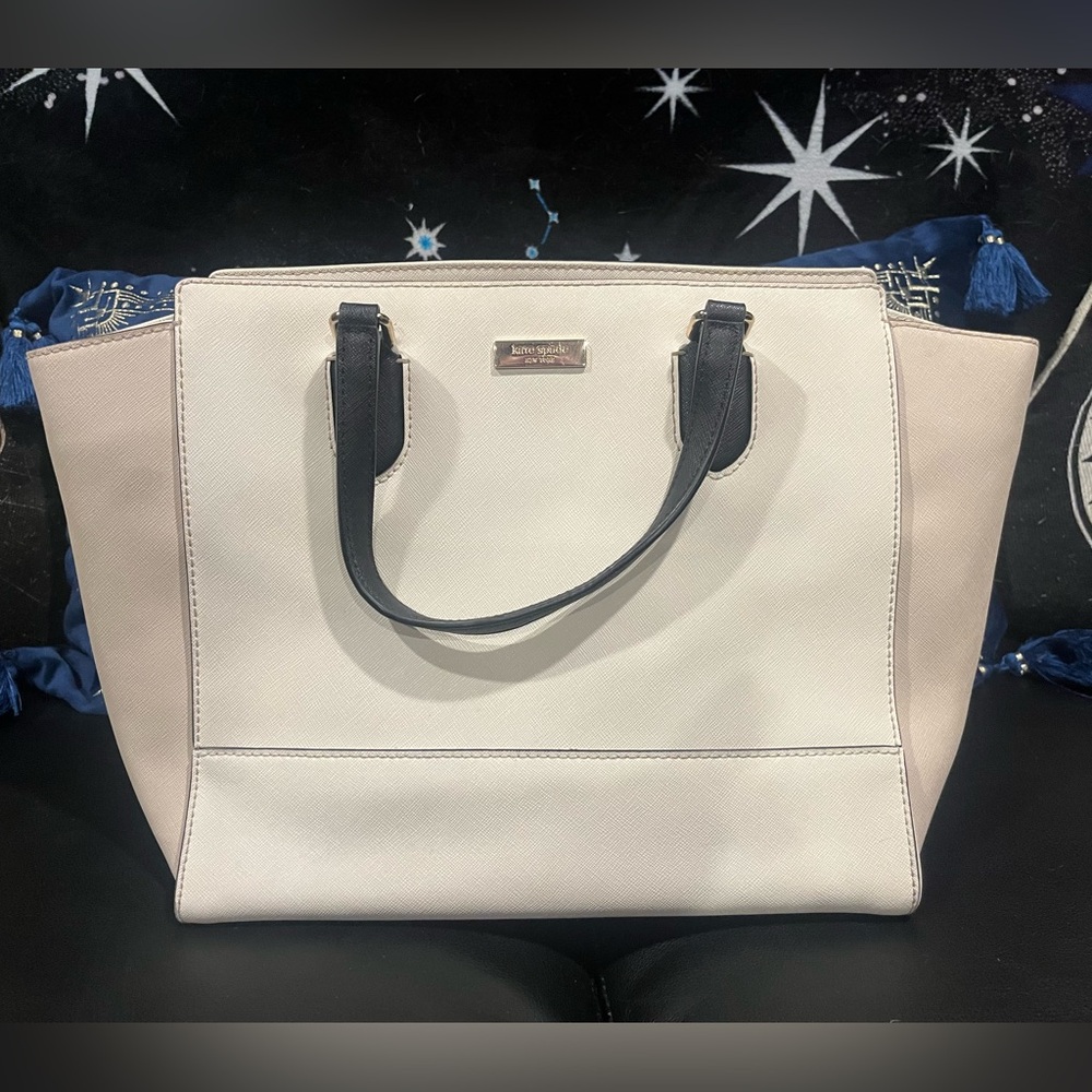 Kate Spade two toned leather satchel bag